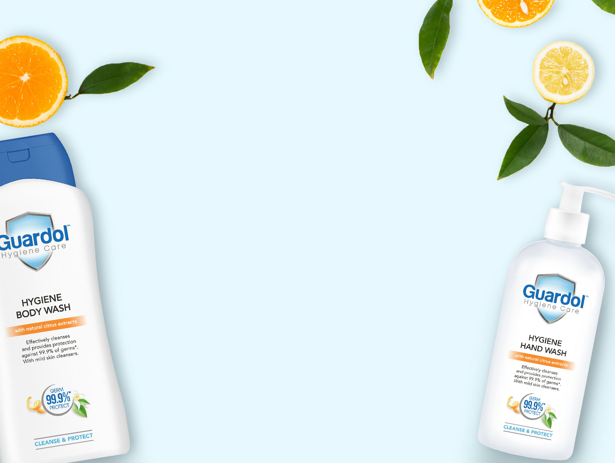 Guardol Hygiene Care Citrus range ingredients